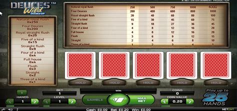Deuces Wild Double Up Video Poker .